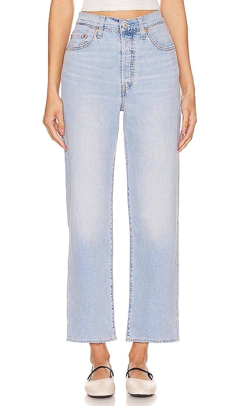 Levi's Premium Cool Blue Popsicle Ribcage Straight Ankle Denim Jeans Size 27